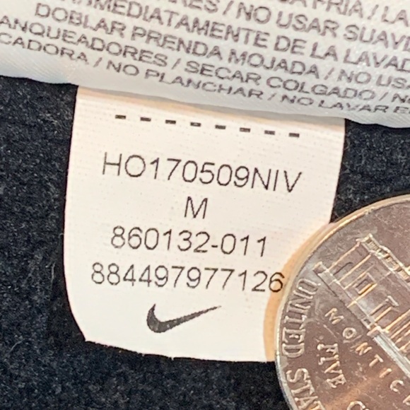 Nike Black Dri-FIT Therma Training Hooded Pullover Men’s Size Medium Swoosh Logo - Picture 10 of 12